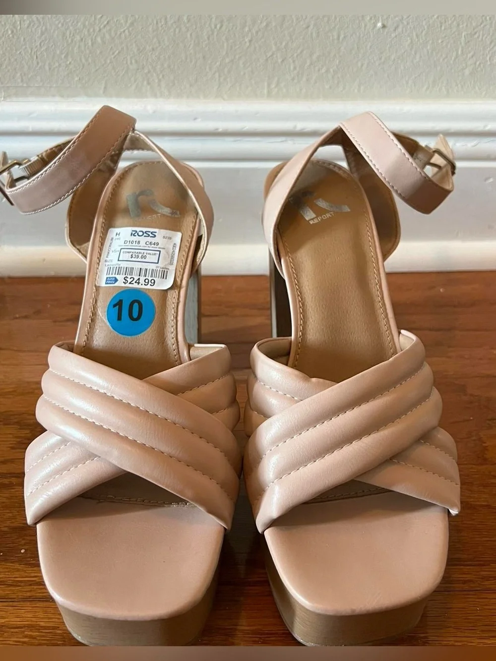 Women’s Nude Platform Block Heel Sandals